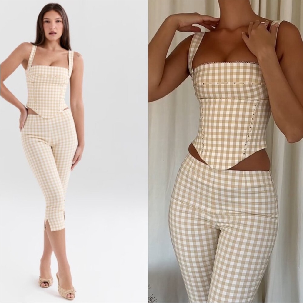 House of CB LOTTIE
Gingerbread Gingham Corset